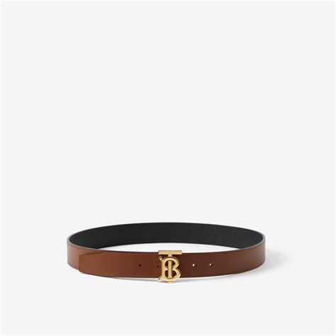 burberry tb monogram leather belt|Leather Reversible TB Belt in Black/tan/gold .